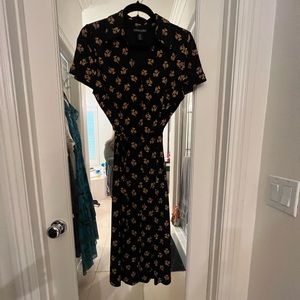 Cynthia Rowley black and yellow dress, size 6